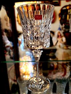 6 6.25 oz 24% Genuine Lead Crystal FRANCE Wine Glasses GORGEOUS NIB