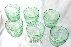 6 Available 1 Vintage 8 5/8 Tall Webb Corbett Cameo Glass Intaglio Green Wine