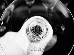 6 Baccarat Crystal Dom Perignon Claret Wine Glasses 8.25 Tall