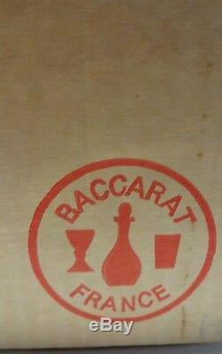 6 Baccarat Crystal Massena Water #2 Glasses Oversized Wine Signed 7 In Box
