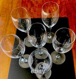 6 Baccarat St. Remy Claret Wine Glasses Crystal France 7 3/4 tall