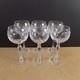 6 Bayel Crystal Vineyard Grape Clear Wine Glasses Goblets 6-5/8 Tall VGC