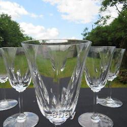 6 Crystal Wine Glasses From Saint Louis Cerdagne Model Signed H 13.8 Cm