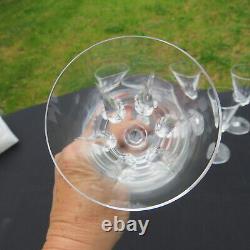 6 Crystal Wine Glasses From Saint Louis Cerdagne Model Signed H 13.8 Cm