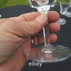 6 Crystal Wine Glasses From Saint Louis Cerdagne Model Signed H 13.8 Cm