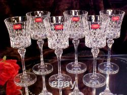 6 GORGEOUS 6.25oz Crystal Wine Glasses PARIS, FRANCE NEW IN BOX