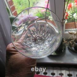 6 Glasses Wine Crystal Of Baccarat Model Carcassonne H 5in Signed Set 2
