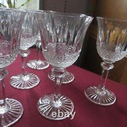 6 Glasses Wine Crystal Of saint louis Model Tommy Signed H 5 3/8in