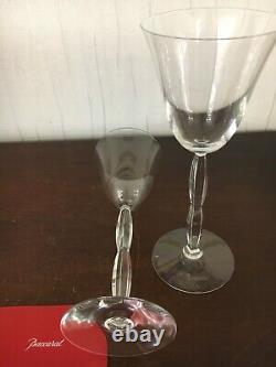 6 Glasses Wine Model Wave Crystal Baccarat (price per Unit)