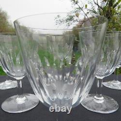 6 Glasses Wine Red Crystal Of Baccarat Model Lorraine Signed