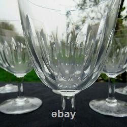 6 Glasses Wine Red Crystal Of Baccarat Model Lorraine Signed