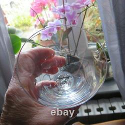 6 Glasses Wine Red Crystal christofle Model Kawali Signed H 4 11/16in