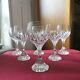6 Glasses Wine White IN Crystal Baccarat Model Massena H 5 7/8in Signed