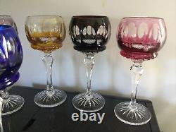 6 Goebel (West Germany) 30% Lead Crystal wine glasses/ hocks/ goblets Gorgeous