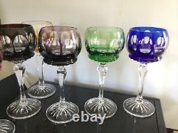 6 Goebel (West Germany) 30% Lead Crystal wine glasses/ hocks/ goblets Gorgeous