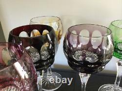 6 Goebel (West Germany) 30% Lead Crystal wine glasses/ hocks/ goblets Gorgeous