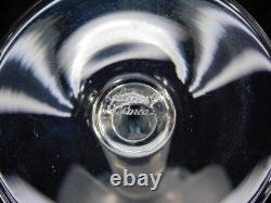 6 Lalique Winged Angel Ange de Reims Crystal Wine Glasses Signed Frosted Face