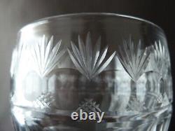 6 Large Antique Georgian Victorian Cut Crystal Glass Rummers Goblets Cap300ml