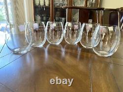 6 Marquis by Waterford Austria Party Wines to Go Stemless Red Wine Glasses