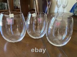 6 Marquis by Waterford Austria Party Wines to Go Stemless Red Wine Glasses