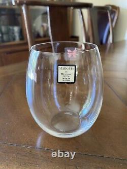6 Marquis by Waterford Austria Party Wines to Go Stemless Red Wine Glasses