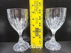 6 Mikasa Park Lane Wine Glasses 8 Oz Set 6 3/8 Crystal Clear Cut Hand Blown Lot