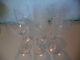 6 Modern Salviati Etched Crystal Venezia Italian Wine Glasses Goblets Stems