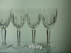 6 Old Mark Waterford Crystal KILDARE 6.5 Claret Wine Glasses Goblets Plain Base