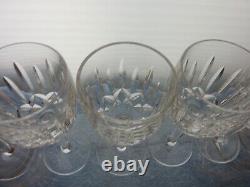 6 Old Mark Waterford Crystal KILDARE 6.5 Claret Wine Glasses Goblets Plain Base