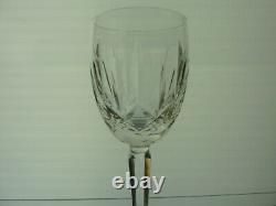 6 Old Mark Waterford Crystal KILDARE 6.5 Claret Wine Glasses Goblets Plain Base