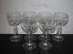 (6) Orrefors Crystal Column Claret Wine Glasses