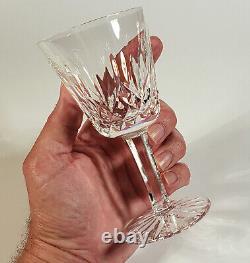 6 Pc Set Waterford Lismore Crystal Stem Wine Glasses Approximately 5 13/16 Tall