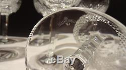 6 Rare Waterford Crystal Colleen Balloon Wine Glasses 7 1/8 Mint