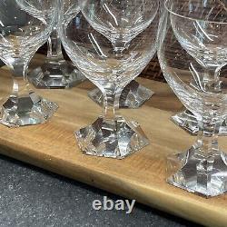 6 SIX ROSENTHAL BACCHUS Crystal RED Wine Glasses Signed
