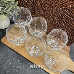 6 SIX ROSENTHAL BACCHUS Crystal RED Wine Glasses Signed