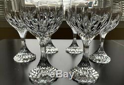 6 Signed Baccarat Crystal Massena Red Wine Glasses 6.4 Mark France Stemware
