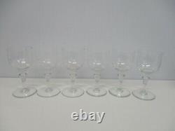 6 Signed Baccarat Normandie 5 5/8 Claret Wine Glasses