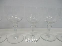 6 Signed Baccarat Normandie 5 5/8 Claret Wine Glasses