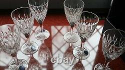 6 Stuart Crystal Wine Glasses Tewkesbury Design + Box +Sleeve Unused 17.5cm tall