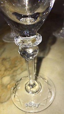 6 Stunning ROGASKA Gallia Crystal 8 1/4 in. Champagne Wine Flutes Stems Mint