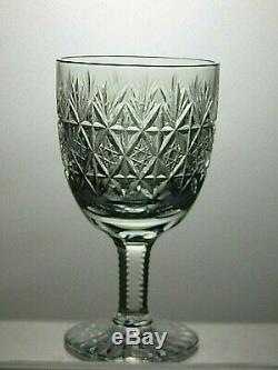 6 Thomas Webb Crystal Wellington Cut Water Goblets/claret Wine Glasses 5 1/4