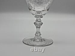 6 Tiffin June Night Crystal 6 3/8 Low Foot Water or Wine Goblets 10 Ounce