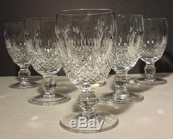 6 Vintage Waterford Crystal Colleen White Wine Glasses