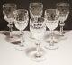 6 Vintage Waterford Crystal Curraghmore Claret Wine Glasses Made In Ireland