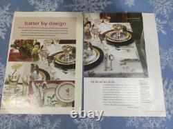 6 Vtg Imperial Hand Made Crystal Footed Gold Etched Glasses Made In Italy