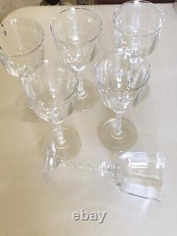 6 Vtg Southern Living Gallery Collection Crystal Wine Glasses 10 Oz 7,5