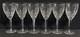6 Waterford Crystal ARAGLIN 7 7/8 Red Wine Glasses Stems