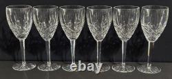 6 Waterford Crystal ARAGLIN 7 7/8 Red Wine Glasses Stems