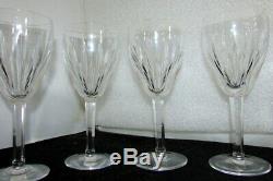6 Waterford Crystal Carina Claret Wine Glasses 7 1/8 Ireland