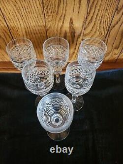 6 Waterford Crystal Casleton Claret Glasses Elegant and Perfect